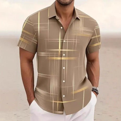 Chemise à Boutons pour Hommes - Mode Décontractée pour les Vacances en Plein Air - Allomarc.com