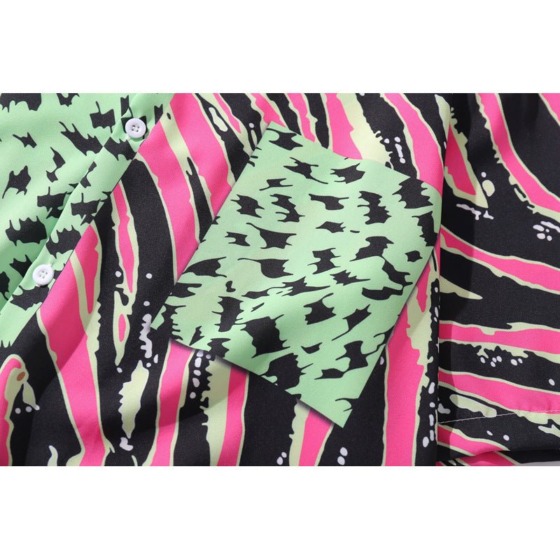 Chemise à manches courtes imprimée pour la plage - Allomarc.com