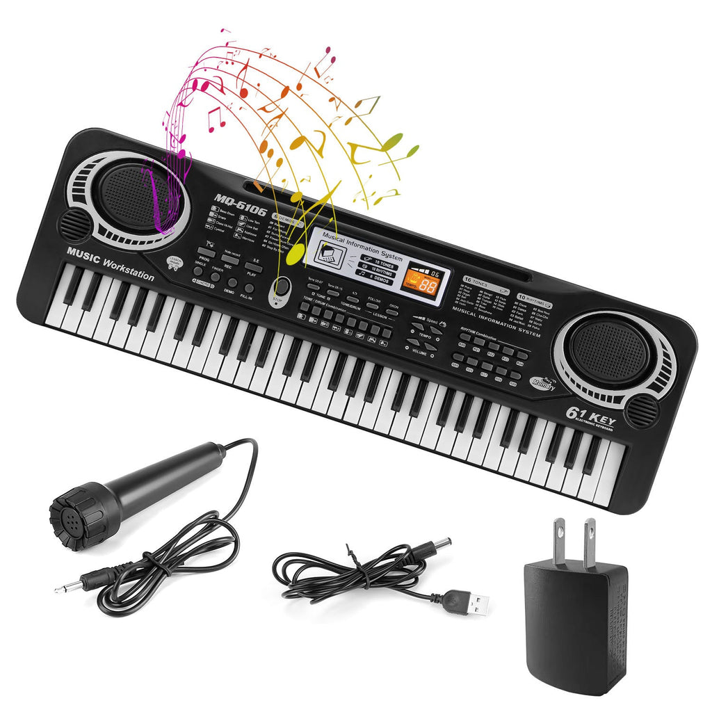 Clavier Électronique 61 Touches pour Enfants - Piano Numérique avec Microphone - Allomarc.com