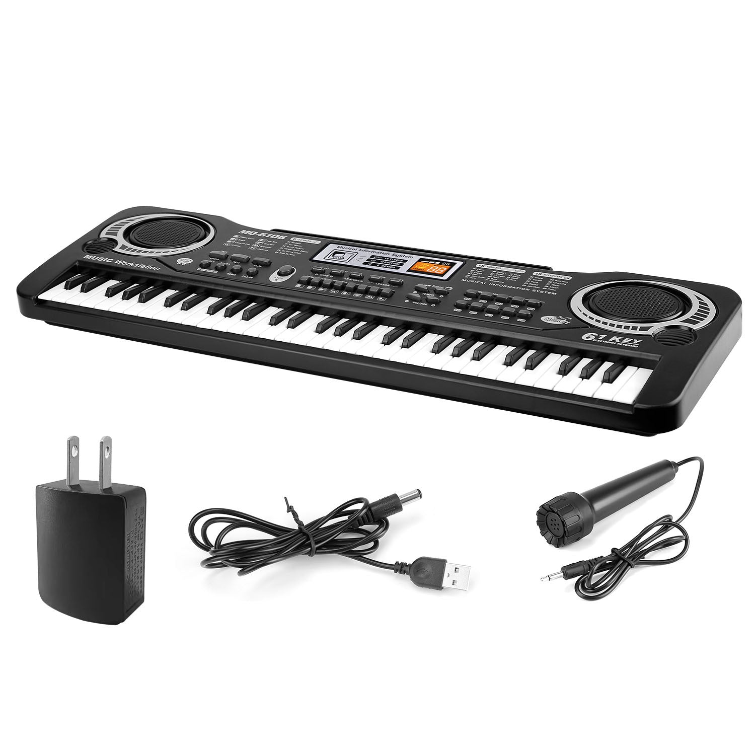 Clavier Électronique 61 Touches pour Enfants - Piano Numérique avec Microphone - Allomarc.com