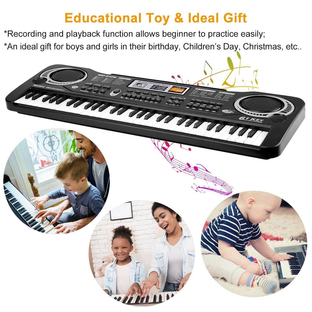 Clavier Électronique 61 Touches pour Enfants - Piano Numérique avec Microphone - Allomarc.com