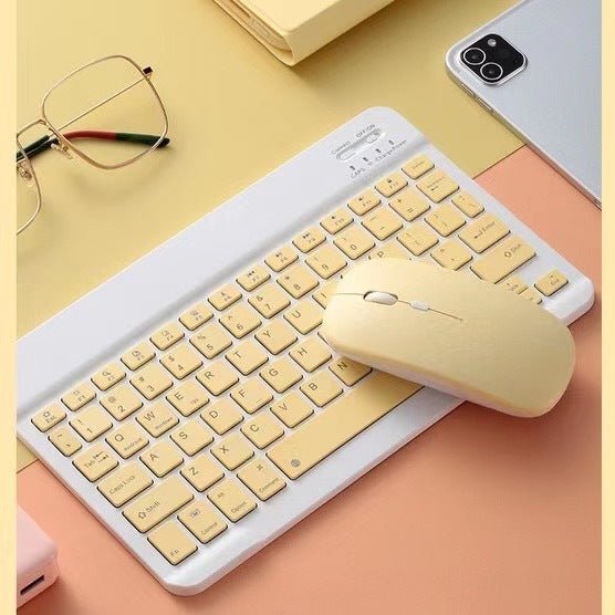 Clavier et Souris Sans Fil Ultra - Fins Compatibles avec Apple - Couleurs Macaron - Allomarc.com