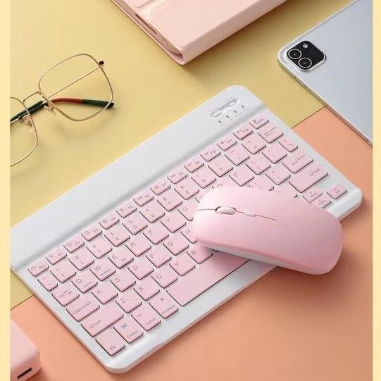 Clavier et Souris Sans Fil Ultra - Fins Compatibles avec Apple - Couleurs Macaron - Allomarc.com