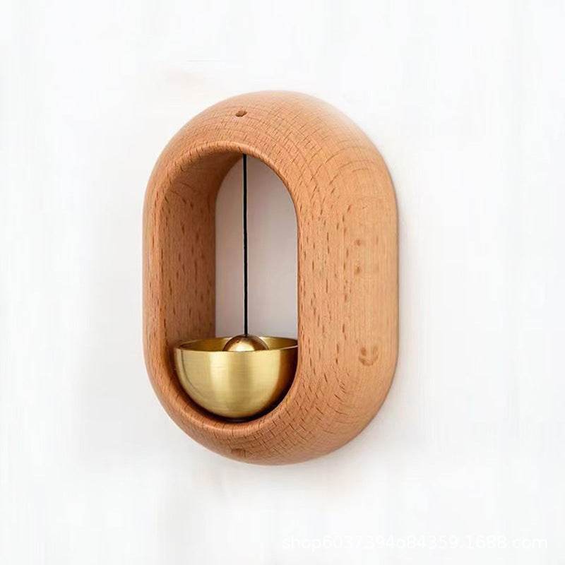 Cloche de Porte en Cuivre en Noyer Noir - Allomarc.com