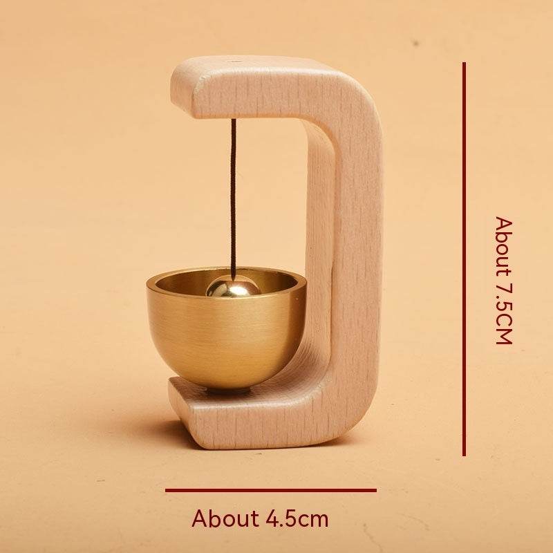 Cloche de Porte en Cuivre en Noyer Noir - Allomarc.com