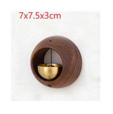 Cloche de Porte en Cuivre en Noyer Noir - Allomarc.com