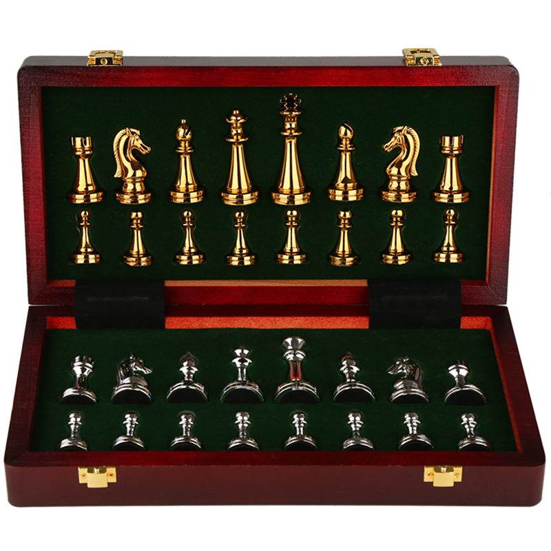 Coffret Cadeau Premium Échecs en Métal Bronze pour Enfants - Allomarc.com