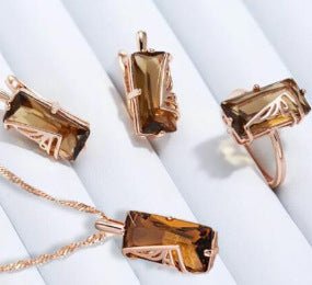 Collier Anneau en Pierre de Soudan en Or Violet - Allomarc.com