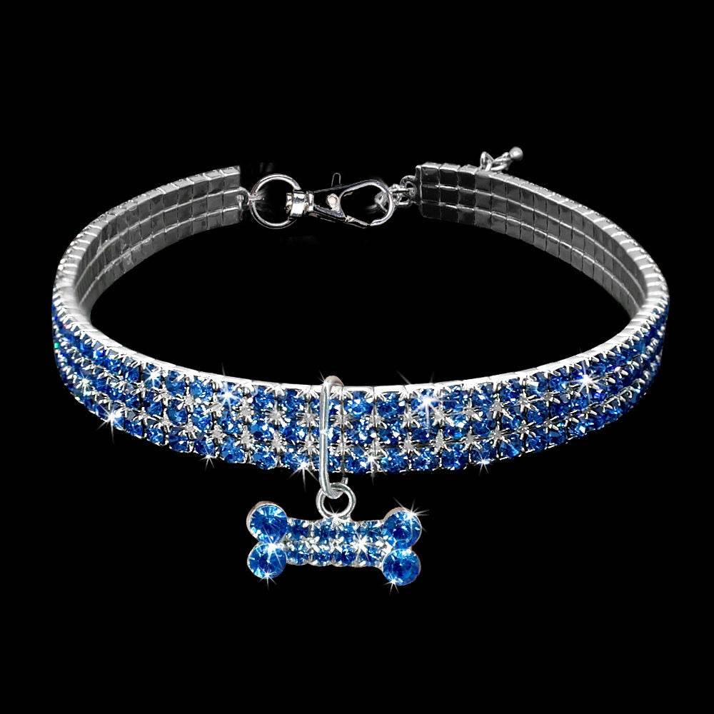 Collier Bling en Strass pour Chiens et Chats - Allomarc.com