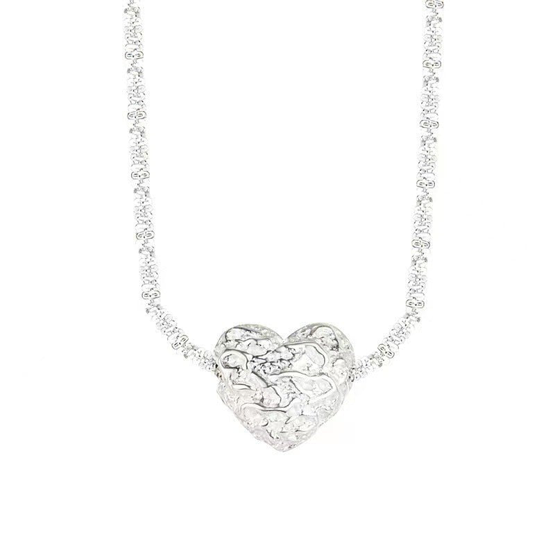 Collier en Design Chaîne Sens avec Cœur - Allomarc.com