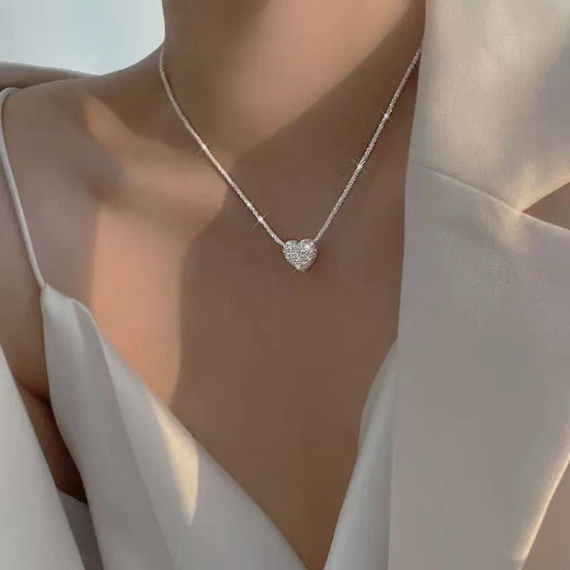 Collier en Design Chaîne Sens avec Cœur - Allomarc.com