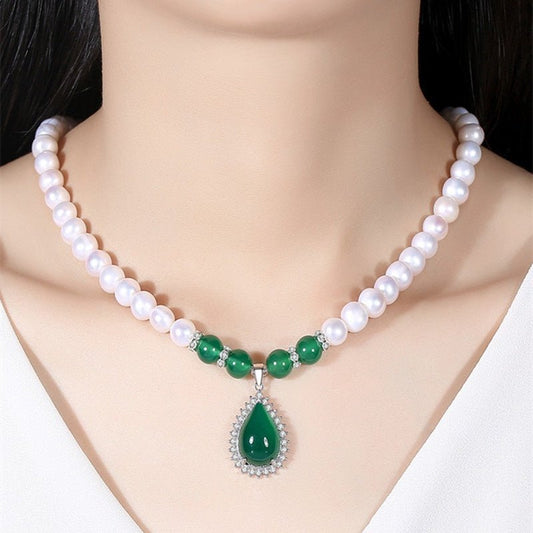 Collier en Perles de Coquillage en Argent 925 - Allomarc.com