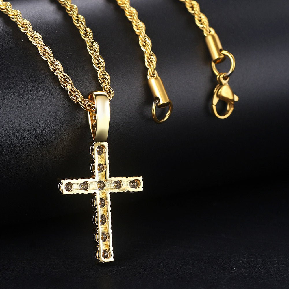 Collier Pendentif en Plaqué Or Zircón - Allomarc.com