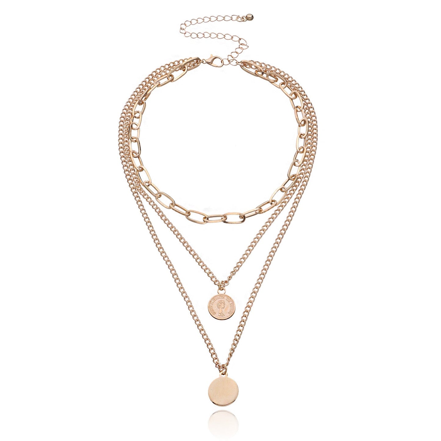 Collier Pendentif Rond Géométrique en Beauté - Allomarc.com