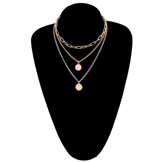Collier Pendentif Rond Géométrique en Beauté - Allomarc.com