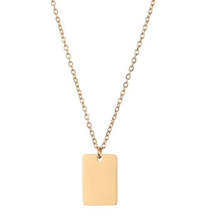 Collier Personnalisé en Acier Inoxydable Imprimé Simple Face - Allomarc.com