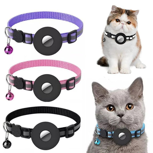 Collier Réfléchissant Étanche avec Étui pour Airtag - Protection pour Chats et Chiens - Allomarc.com