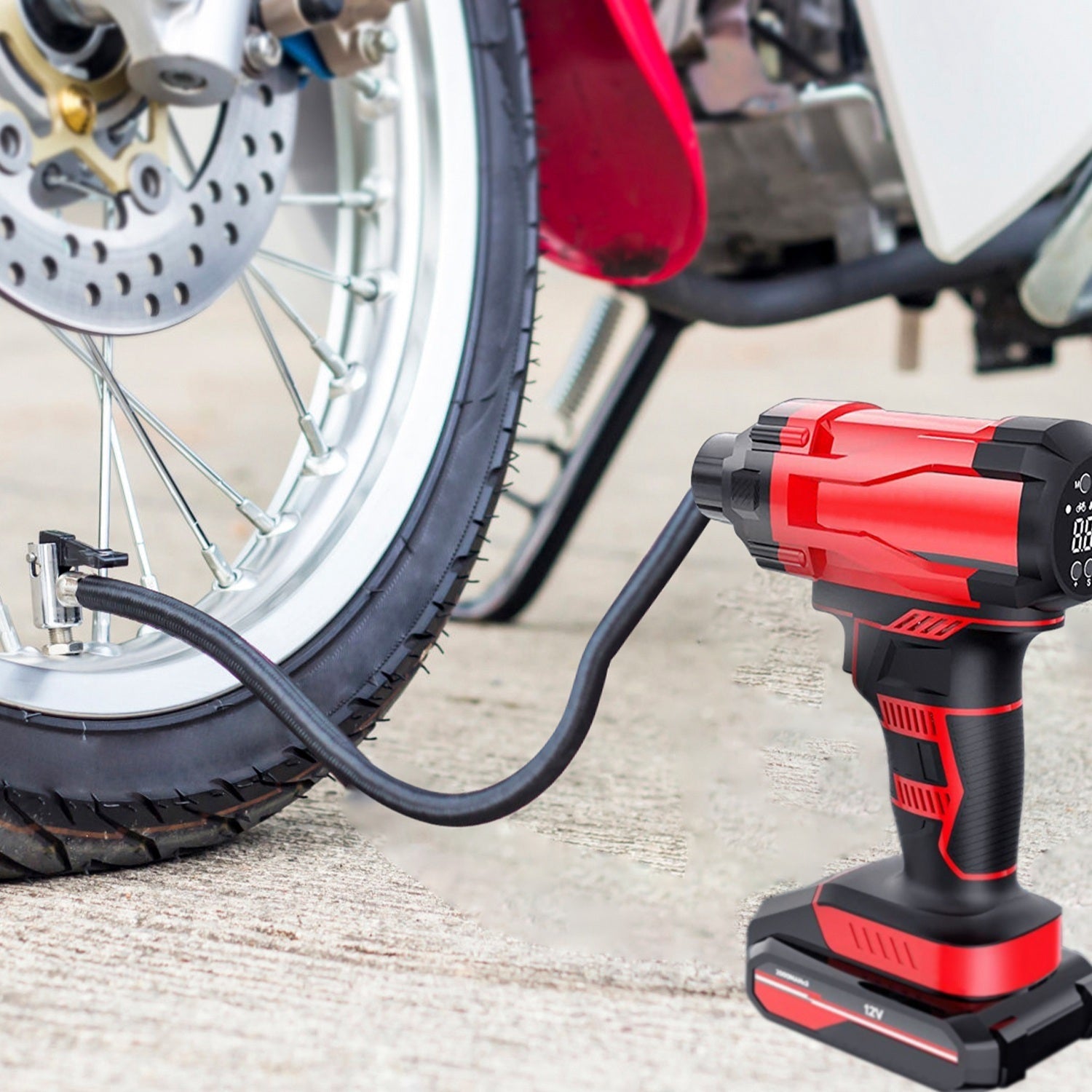 Compresseur d'Air Électrique Portable Rechargeable 150PSI - Allomarc.com