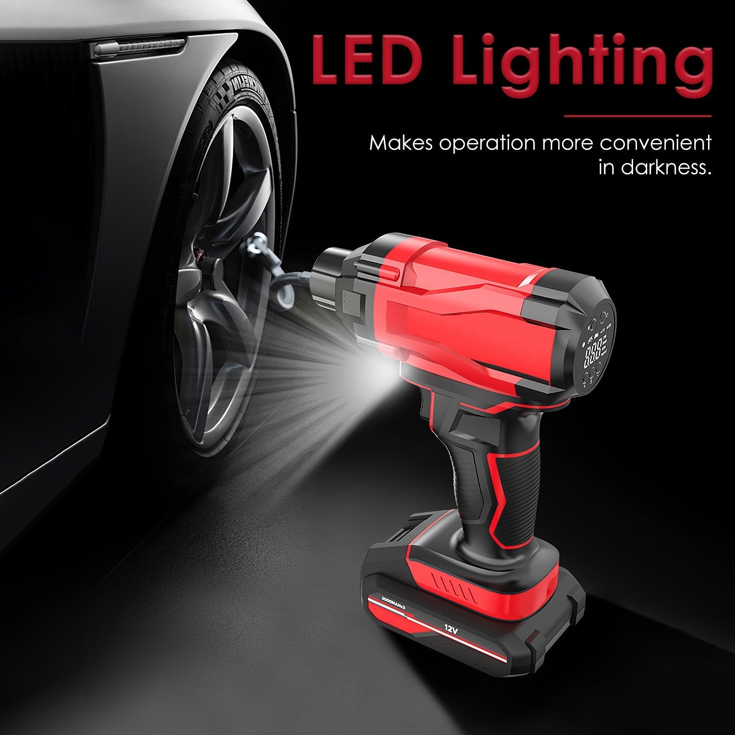 Compresseur d'Air Électrique Portable Rechargeable 150PSI - Allomarc.com