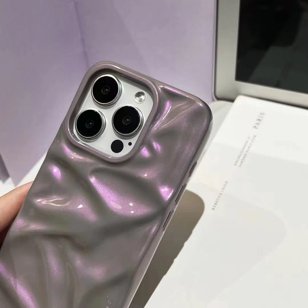 Coque de Téléphone en TPU avec Effet Onde en Couleur Violet - Allomarc.com