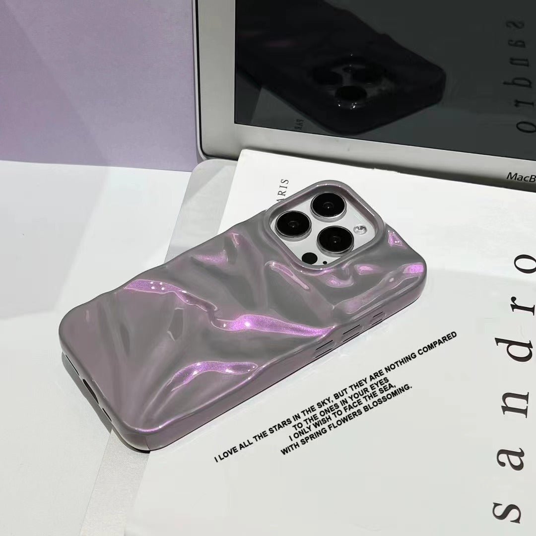 Coque de Téléphone en TPU avec Effet Onde en Couleur Violet - Allomarc.com