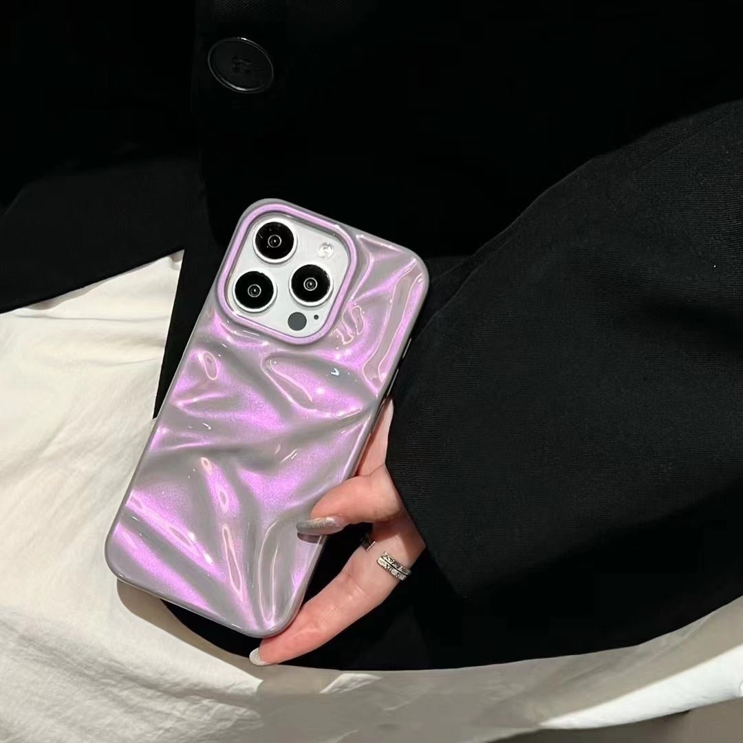 Coque de Téléphone en TPU avec Effet Onde en Couleur Violet - Allomarc.com