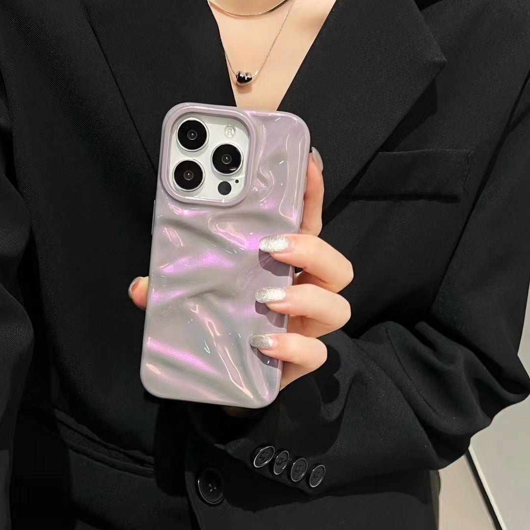 Coque de Téléphone en TPU avec Effet Onde en Couleur Violet - Allomarc.com
