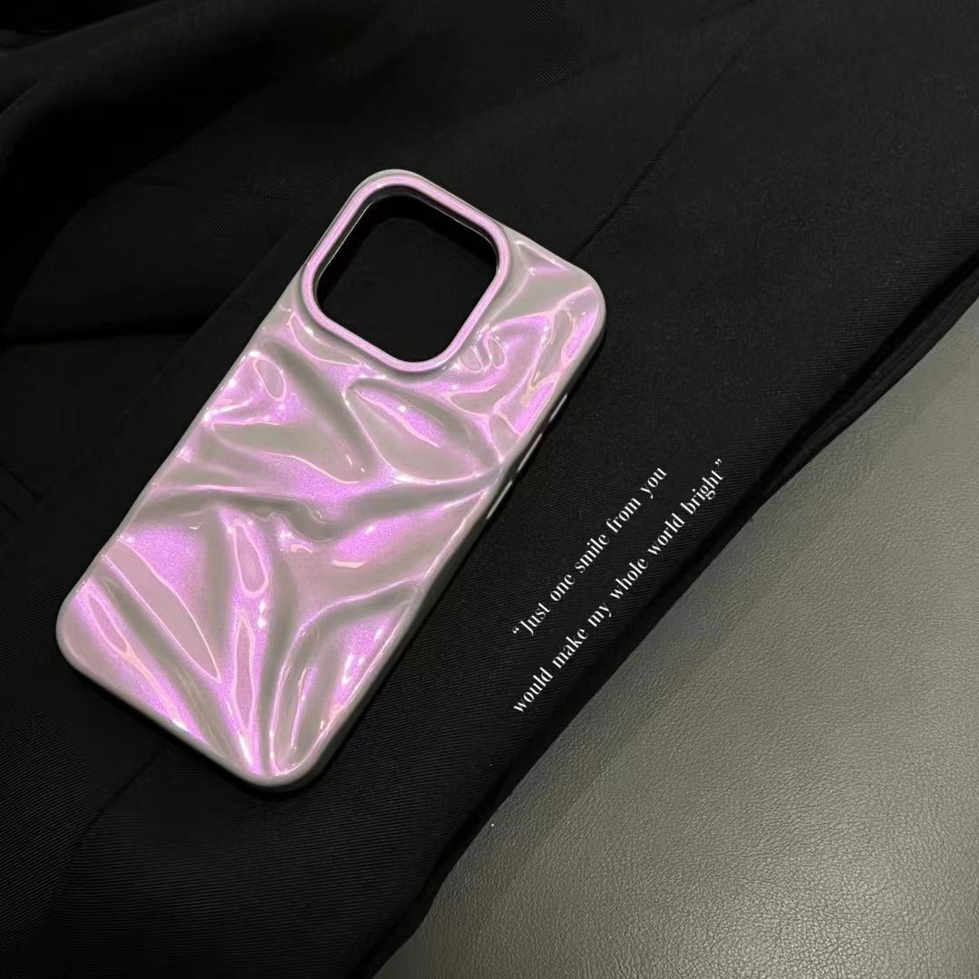 Coque de Téléphone en TPU avec Effet Onde en Couleur Violet - Allomarc.com