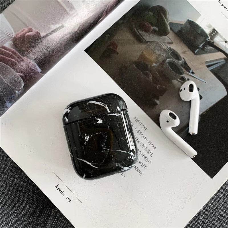 Coque Marbre Blanc Compatible avec AirPods - Allomarc.com