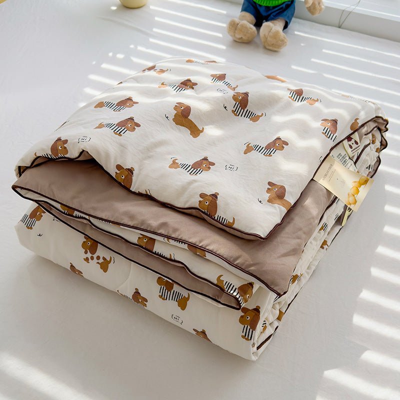 Couette en Coton Lavé Class A à Deux Couches en Fibre de Soja pour Climatisation - Allomarc.com