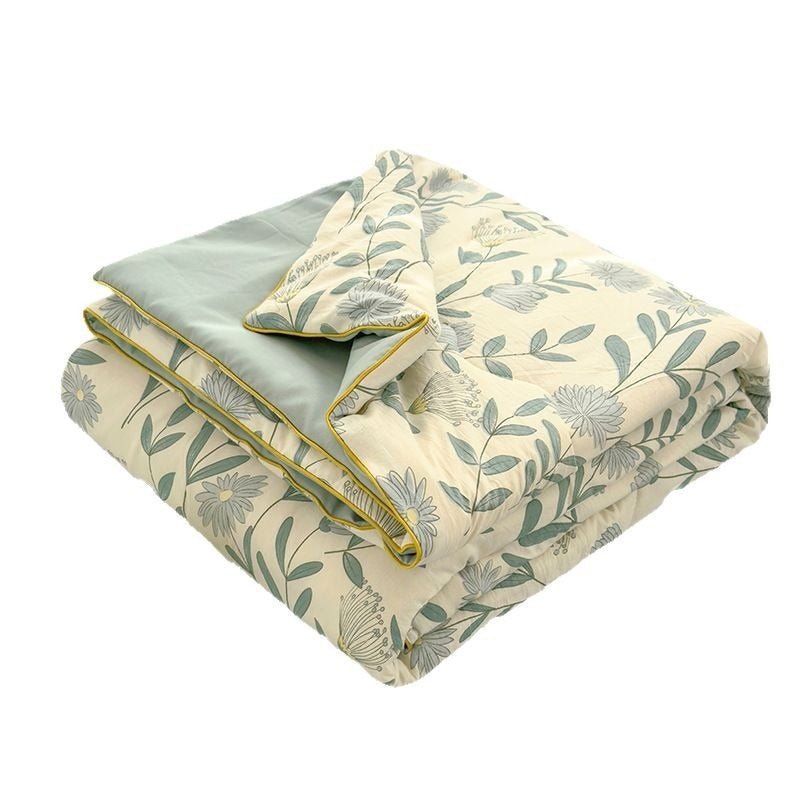 Couette en Coton Lavé Class A à Deux Couches en Fibre de Soja pour Climatisation - Allomarc.com