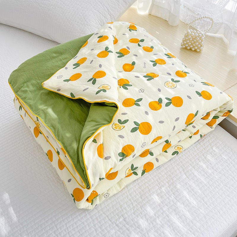 Couette en Coton Lavé Class A à Deux Couches en Fibre de Soja pour Climatisation - Allomarc.com