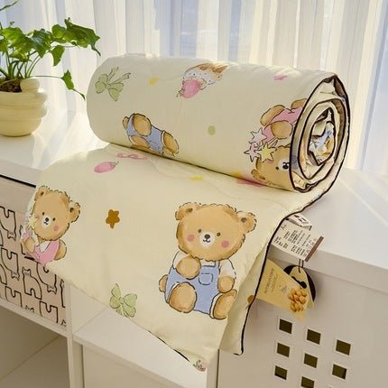 Couette en Coton Lavé Class A à Deux Couches en Fibre de Soja pour Climatisation - Allomarc.com