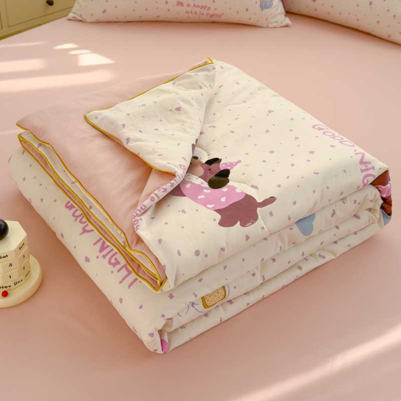 Couette en Coton Lavé Class A à Deux Couches en Fibre de Soja pour Climatisation - Allomarc.com