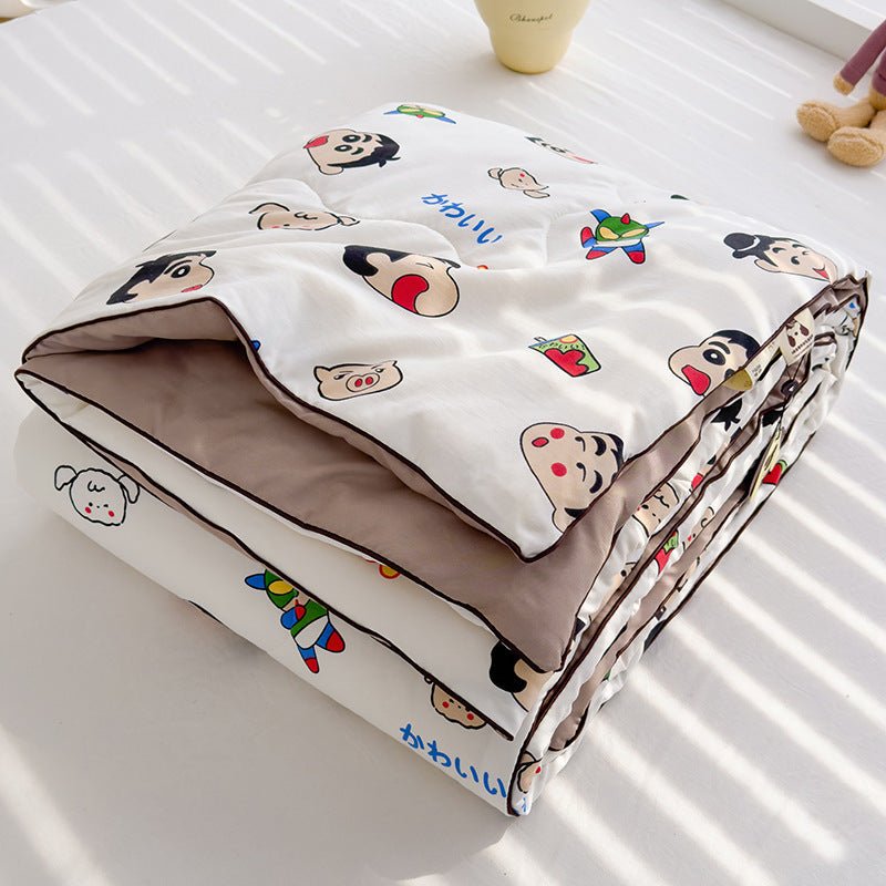 Couette en Coton Lavé Class A à Deux Couches en Fibre de Soja pour Climatisation - Allomarc.com