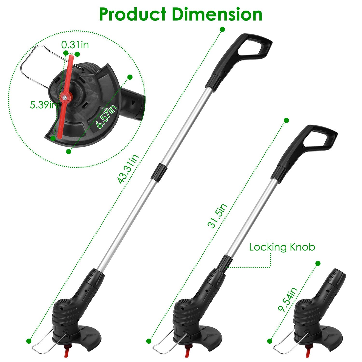 Coupe - bordures électrique sans fil rechargeable extensible avec 5 lames et 1 batterie - Allomarc.com