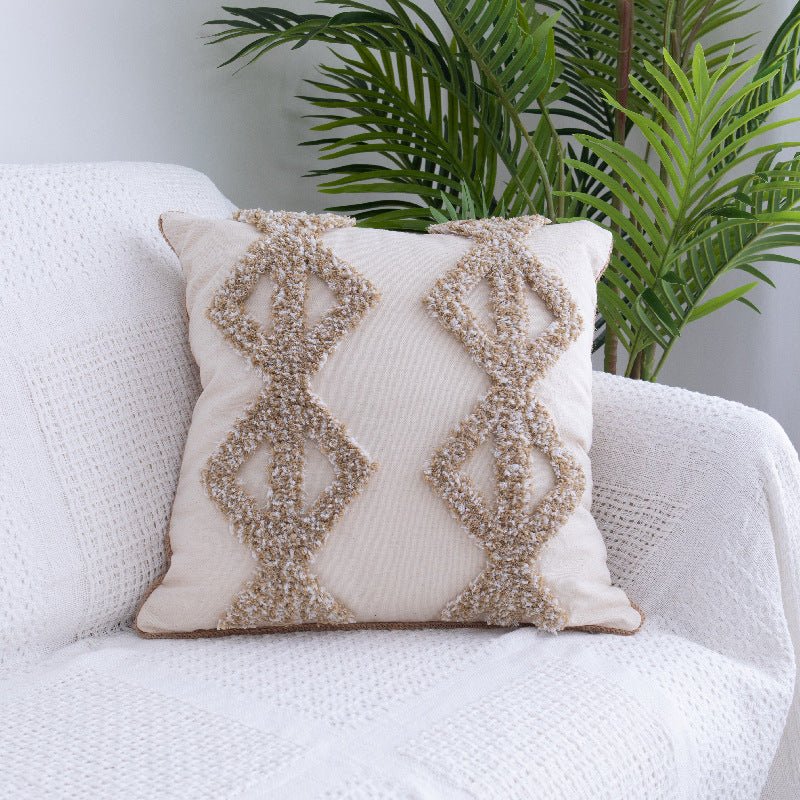 Coussin à Franges Marocain en Velours avec Remplissage Doux - Allomarc.com