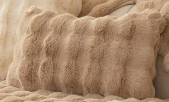 Coussin de canapé moderne en peluche épaisse d'hiver en lapin - Allomarc.com