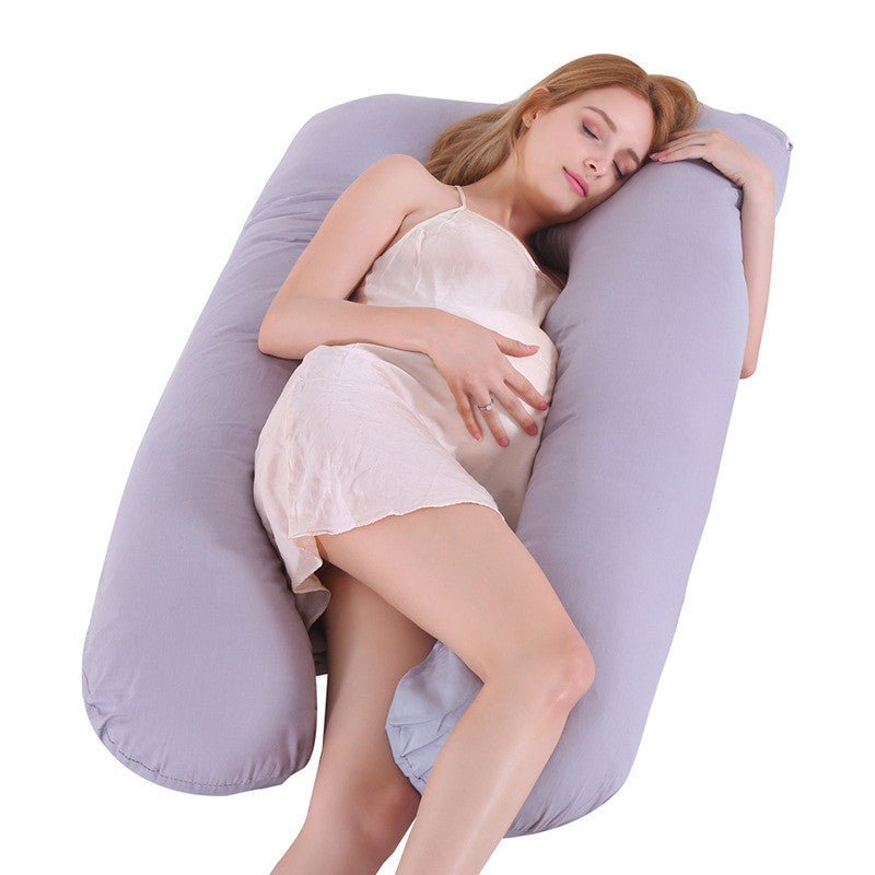 Coussin de soutien pour le sommeil d'été pour femmes enceintes - Coussin de maternité en soie glacée en U - Allomarc.com