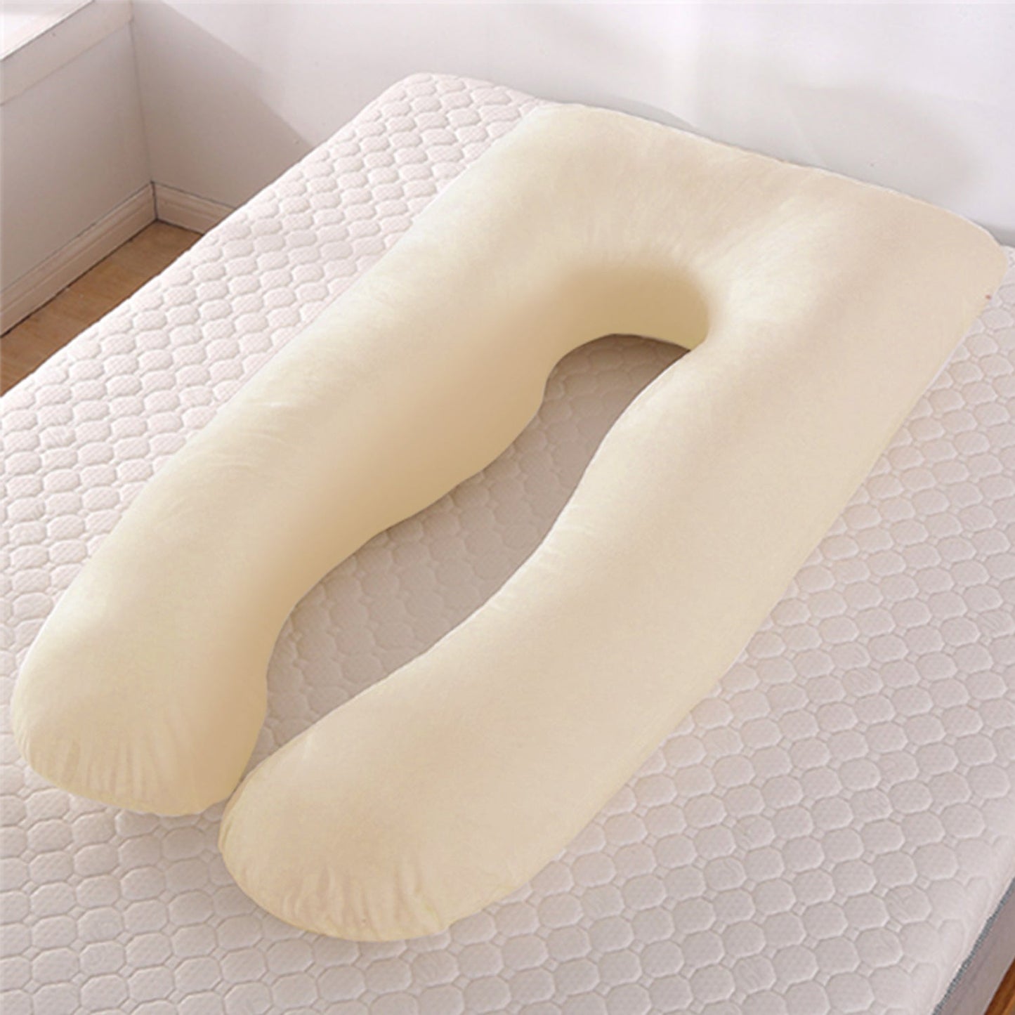 Coussin de soutien pour le sommeil d'été pour femmes enceintes - Coussin de maternité en soie glacée en U - Allomarc.com