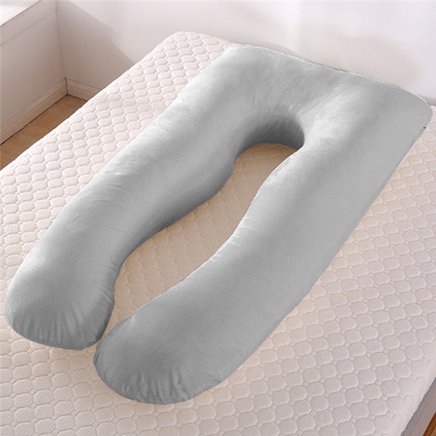 Coussin de soutien pour le sommeil d'été pour femmes enceintes - Coussin de maternité en soie glacée en U - Allomarc.com