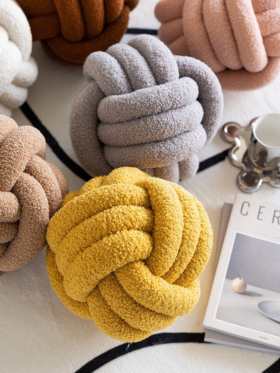 Coussin Sphérique en Laine d'Agneau pour Salon - Allomarc.com