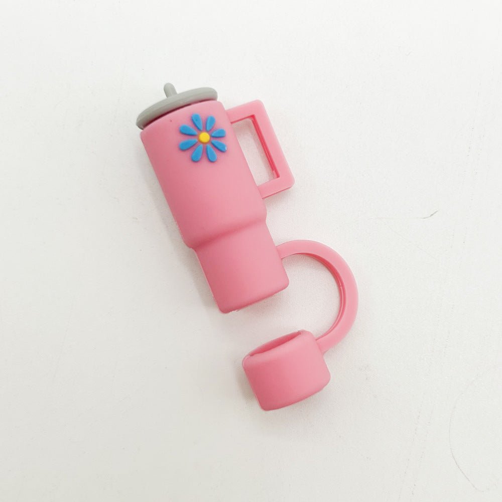 Couvercle en Silicone avec Paille pour Tasse - Accessoires Anti - Plug - Allomarc.com