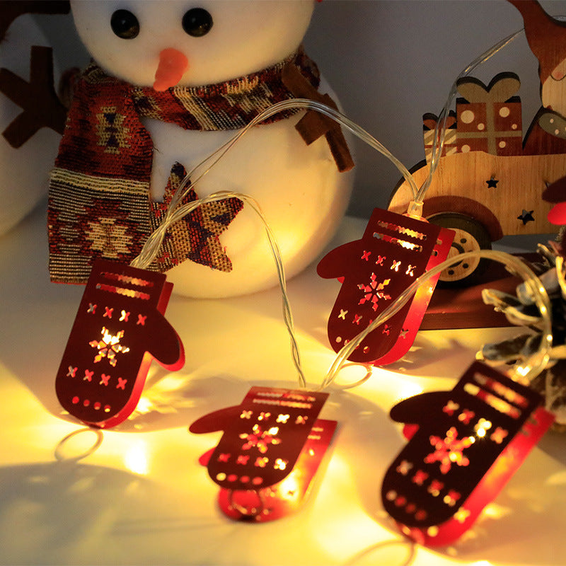 Guirlande Lumineuse LED de Noël avec Santa Claus, Élan et Bonhomme de Neige