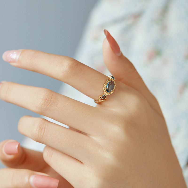 Bague Vintage en Topaze pour Femme