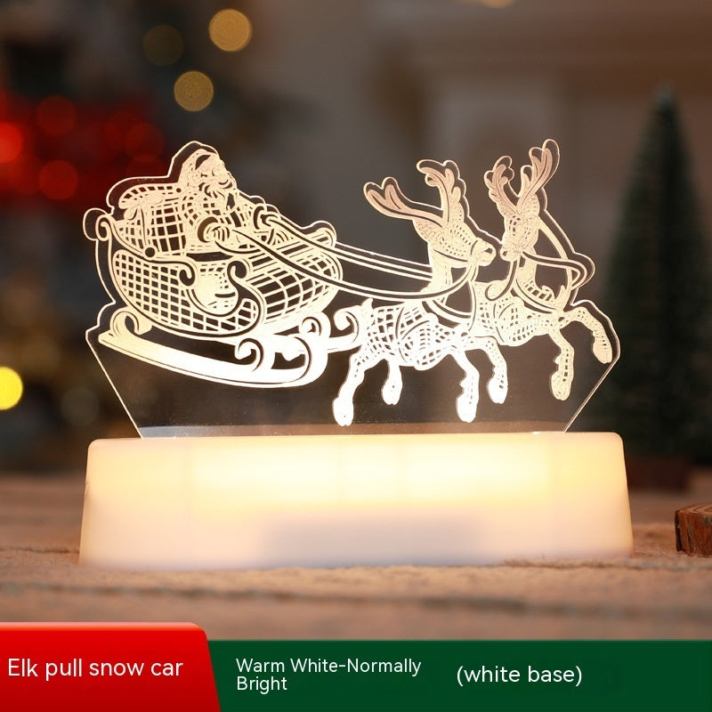 Lampe de Noël 3D en Acrylique LED - Lumières de Nuit pour Enfants