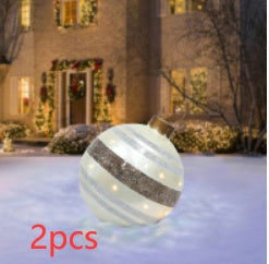 Boule de Noël Gonflable 60CM pour Décoration Extérieure