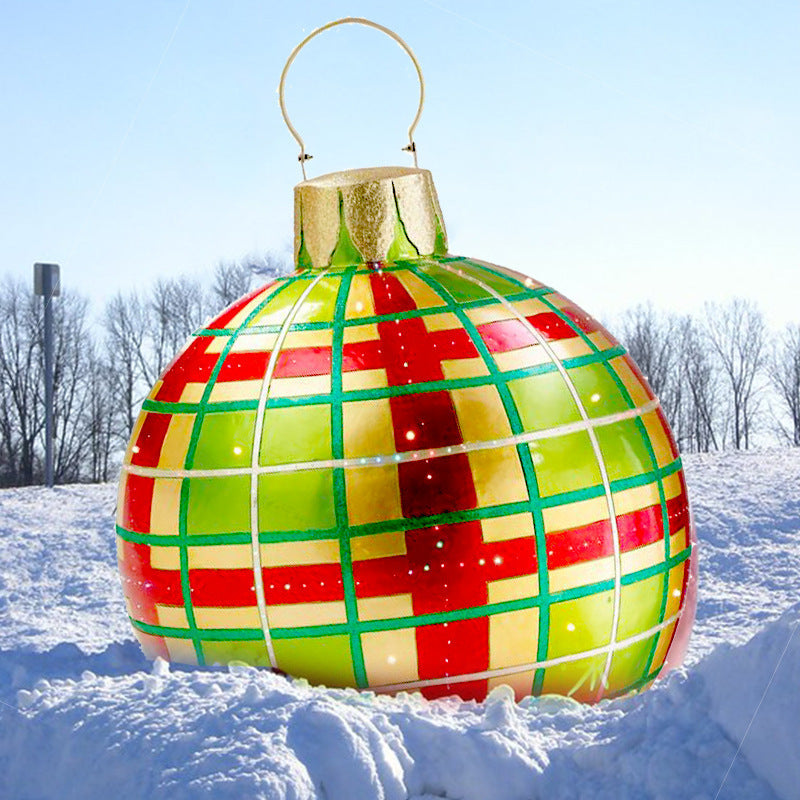 Boule de Noël Gonflable 60CM pour Décoration Extérieure