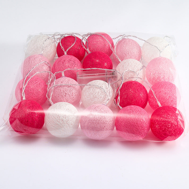 Guirlande Lumineuse en Boules de Coton LED