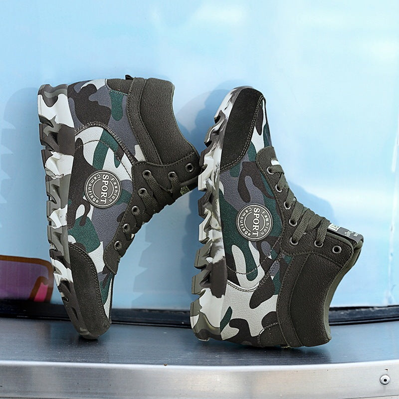 Baskets Femme Casual Camouflage Élevées